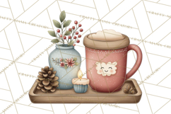 Hygge Nordic Winter Deer Rabbit Clip Art PNG Graphics Product Image 2