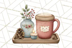 Hygge Nordic Winter Deer Rabbit Clip Art PNG Graphics Product Image 2