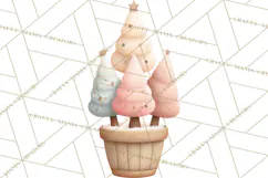 Hygge Nordic Winter Deer Rabbit Clip Art PNG Graphics Product Image 5