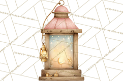 Hygge Nordic Winter Deer Rabbit Clip Art PNG Graphics Product Image 5