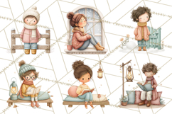 Hygge Nordic Winter Deer Rabbit Clip Art PNG Graphics Product Image 8