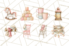 Hygge Nordic Winter Deer Rabbit Clip Art PNG Graphics Product Image 4