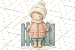 Hygge Nordic Winter Deer Rabbit Clip Art PNG Graphics Product Image 3