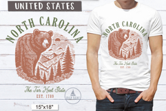 North Carolina PNG Vintage United States Sublimation 