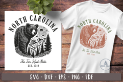 North Carolina svg Vintage United states design
