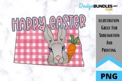 Sublimation Happy Easter State - North Dakota - Rabbit Product Image 1