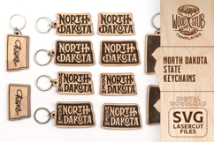 North Dakota SVG, North Dakota keychain, Keychain svg Product Image 1