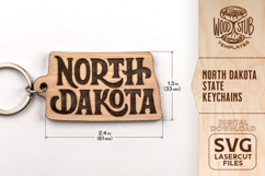 North Dakota SVG, North Dakota keychain, Keychain svg Product Image 3