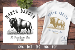 North Dakota svg Vintage United states design