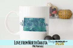 Love from North Dakota Sublimation PNG Product Image 1
