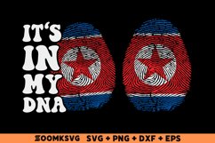 It's in my DNA North Korea Flag Fingerprint Sublimation PNG Product Image 1