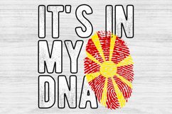 It&#039;s in my DNA North Macedonia Flag Fingerprint PNG Product Image 1