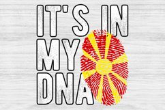 It's in my DNA North Macedonia Flag Fingerprint PNG Product Image 1