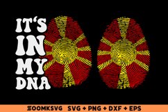 It's in my DNA North Macedonia Flag Fingerprint Sublimation Product Image 1