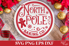 North Pole Baking Co Round SVG Ornament Product Image 1