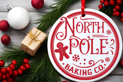 North Pole Baking Co Round SVG Ornament Product Image 2