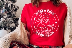 North Pole Book Club SVG PNG - Christmas Book Lover Girl Product Image 1
