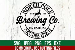 North Pole Brewing Company SVG - Holiday Christmas Sweater Product Image 1