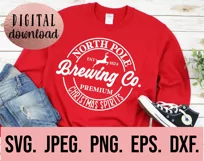 North Pole Brewing Company SVG - Holiday Christmas Sweater Product Image 2
