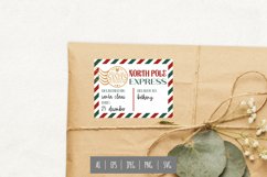 North Pole Express - Christmas Gift Tag Sticker Product Image 1