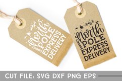 North Pole Express Delivery, Hand Lettered Holiday Gift Tag Product Image 1