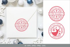 25 Desember in Red Postmark Illustration Product Image 1