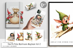 North Pole Mailroom Digital Paper Product Image 1