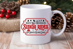 North Pole Reindeer Co SVG ,Christmas Sign SVG Design Product Image 3