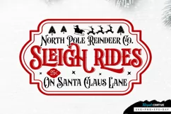 North Pole Reindeer Co SVG ,Christmas Sign SVG Design Product Image 1