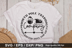 North pole trading company handcrafted- Christmas SVG Design Product Image 1