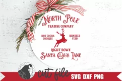 North Pole Trading Company SVG, Christmas Sign SVG Product Image 1