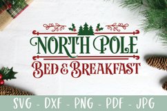 North Pole Bed and Breakfast Christmas Sign SVG Product Image 2