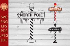 Personalized North Pole Sign Ornament, Custom Wooden