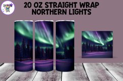 Northern Lights Sublimation Tumbler Wrap - Night Sky Design Product Image 1