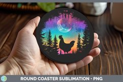 GorgeousNorthern Lights Round Coaster design.