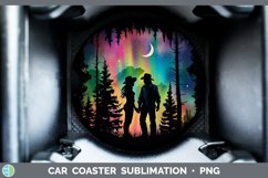 GorgeousNorthern Lights Car Coaster design.