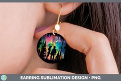 GorgeousNorthern Lights Round Earrings design.