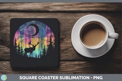 GorgeousNorthern Lights Square Coaster design.