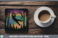 GorgeousNorthern Lights Square Coaster design.