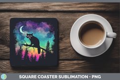 GorgeousNorthern Lights Square Coaster design.