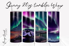 Northern Lights Tumbler  Wrap Bundle 4 PNG Sublimation Files 