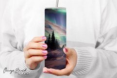 Northern Lights Tumbler  Wrap Bundle 4 PNG Sublimation Files