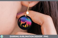 GorgeousNorthern Lights Round Earrings design.