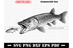 Northern Pike Design SVG PNG DXF EPS PDF Product Image 1