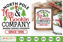 North Pole Milk & Cookie Company Christmas SVG Product Image 1