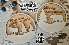 Northwoods Christmas Ornaments TWO Laser SVG Product Image 1