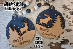Northwoods Christmas Ornaments Laser SVG Product Image 1