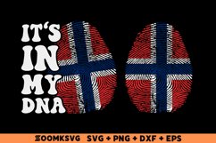 It's in my DNA Norway Flag Fingerprint Sublimation PNG, SVG Product Image 1