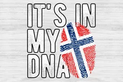It's in my DNA Norway Flag Fingerprint PNG Sublimation Product Image 1