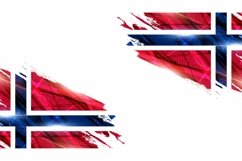 Norway Flag in Brush Paint Style with Halftone Effect Product Image 1